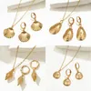 Necklace Earrings Set MINHIN 2023 Vintage Ocean Shell For Women Cowrie Sea Pendant Bohemian Beach Korean Jewelry