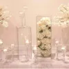 Decorazione del partito 2 pz/set) matrimonio Acrilico Rettangolo Torta Tavoli Perspex Zoccoli Quadrati Yudao242