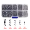 Fishing Accessories 500pcs Connector Barrel Bearing Rolling Swivel Solid Ring Lures Tools X 2 230512