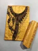 Tissu africain en dentelle Bazin Riche doux de haute qualité, tissus brodés pour fête de mariage, 5 yards par pièce, prix de gros, 2022