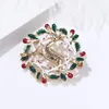 Brooches Enamel Leaves Pins Cute Deer Animal Corsage For Women Girls Christmas Brooch Pin Gift Badges