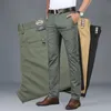 Männer Hosen Frühling Sommer Baumwolle Casual Hosen Herren Kleidung Gerade Business Grün Schwarz Khaki Hosen Männliche Marke 230512