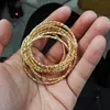 Charm Bracelets Dubai Baby Bangles Ethiopian Indian 37years Old Gold Color African Ball Party Gifts Not Can Open 230511