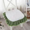 Pillow Home Lace Dining Chair Non-slip Autumn Winter Thickened Warm Stool Pad Pastoral Flower Pattern Seat Mat Decor