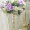 Party Decoration 10st) Factory Wholesale Center Pieces Wedding Crystal Akryl Guld/SLIVER Flower Stand Yudao1853