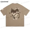 T-shirts voor heren hiphop t-shirt streetwear Harajuku duivel hart cartoon grafische print punk gothic oversized tee shirts 2023 mode zomer tops t230512