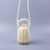 Pearl Bag Designer Brand Clear Acrylic Crystal Stone Pärla Box Totes Handväska Kvinnor Handgjorda Summer Party Small Bucket Purse 230512