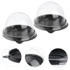 Present Wrap 50 PCS Cupcake Box Containers Cake Clear Muffin Individual Black Container