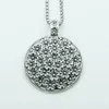 Chains Delicate Fashion Flower Covered Disc Pendants Necklace Vintage Charm Jewelry