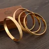 Bangle 4PCS 65mm Fashion Gold Color Vintage For Women Man High Quality Dubai Bride Wedding Ethiopian Bracelet Africa Party Gifts