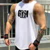 Mens Tank Tops Cotton Workout Gym Top Muscle Sleeveless Sportswear Shirt Stringer Fashion Clothing Bodybuilding Singlets Fitness Vest tide