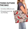 Sacs de rangement Bird Canvas Tote Bag Large Women Casual Shoulder Handbag Réutilisable Shopping Grocery