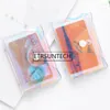 Storage Bags 100pcs Women Laser Transparent Card Case Men's PVC Credit Business Holders Organizer Travel Passport Cover Bag