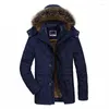 Hommes duvet 6XL hiver Parkas manteau polaire col de fourrure à capuche mâle épaissir chaud décontracté Parka hommes Rand gros mince pardessus G7176