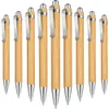 Bambu Ahşap Geri Çekilebilir Beyin Pen Siyah Mürekkep 1 Mm Kalem Gravürlü Günlük Kalemleri Hediyeler İçin Ürünler Yazma Ofis Okulu Malzemeleri