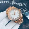 Męski designer designer luksusowy diamentowy kołek rzymski automatyczny ruch ślizgowy rozmiar 40 mm materiał ze stali nierdzewnej Niezbędne moda mężczyźni Watch Relij Hombre