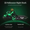 Slippers Arrival Luminous Shark Christmas Creative Gift Cute Cartoon Couple Soft Slides Funny Home Shoes For Adults 230511