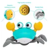 Electric/RC Animals Interactive Crab Toy For Babies Creative Crawling Crab Escape Electronic Toys Animal Pet Runaway Musical Toys Presents Drop 230512