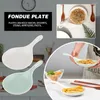 Ensembles de vaisselle 1 pc Assiette en plastique Assiettes à fondue Poignée Plat Cuillère Restaurant coréen Apéritifs Snack Servant Dîner Plateau Buffet L3P1