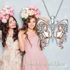 Pendant Necklaces 1 Pc Sweet Magical Sister Butterfly Party Favors Ins Jewelry Decoration Gift For Female Classmates