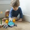 Электрические/RC Animals Baby Clawling Crab Toy Sensor Electronic Crab Toy со звуковой музыкой и игрушками для ползает для детей 6-12 месяцев Interactive T 230512