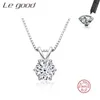 1ct véritable Moissanite pendentif collier pour femmes luxe or 100% 925 argent Sterling classique dame bijoux 2023