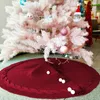 Tapis hiver jeter couverture pour canapé luxe fête de noël décor ornement Faux noël 120 cm arbre jupe sol robuste