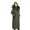 Cappotto in pelliccia sintetica da donna Vera qualità superiore Parka lungo X Giacca invernale con collo naturale Rex Liner Capispalla