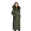 Dames bont faux jas real superieur kwaliteitx-long parka winter jas natuurlijke kraag rex voering bovenkleding