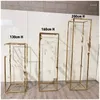 Party Decoration 3pcs/set)Beautiful Wedding Centerpiece Gold Metal Flower Stand Backdrop Yudao1751