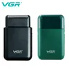 Rasoirs électriques VGR Tondeuse à barbe professionnelle Rasoir Portable Mini rasage alternatif 2 Lames USB Charge pour hommes V390 230512
