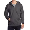 Running Jackets Hooded Long Sleeve Men Jacket Drawstring Zipper Closure Solid Color Casual Sweatshirt Male Clothing