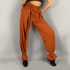 Scene Wear Orange Latin Dance Pants for Women Soft Ballroom Pratice Designer Clothes Tango Outfit Salsa Dancewear JL2519