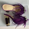Sandaler Design Crystal Feather Sandaler Women Diamond High Heels Open Toe Luxury Satin Slingbacks Shoes Woman 230511