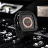 Caso de liga premium + kit de modificação de cinta de silicone conjunto para Apple Watch Ultra 49mm