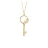 New Fashion 925 Sterling Silver Key Colar Pingente Colar Pingente Designer Partido Cola Cola Corrente Jóias Presente