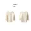 Damenblusen, koreanische Chiffonbluse, Damen, 2023, Frühling, Sommer, Outfits, Dreiviertelärmel, Rundhalsausschnitt, Tops, Damenmode, lässig, S-XXXL