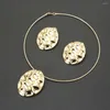 Halskette Ohrringe Sunnesa 18K Gold Farbe Dubai Schmuck für Frauen Luxus Halsketten Weihnachtsgeschenk Afrikanischer Brautschmuck