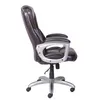 Heavy-Duty Leather Commercial Office Chair with Memory Foam, 350 lb capacity, Black