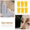 False Eyelashes 100 Pcs Eyelash Glue Bottle Pin Extension Supplies Blocking Needles Extensions Parts Nozzle Noddles Anti-blocking