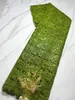 Ткань Зеленые кружевные ткани Лидер продаж Французское кружево с бисером 2022 Высококачественная швейцарская вуаль Кружевная ткань в африканском стиле с блестками 5 ярдов