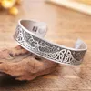 Bangle Viking Talisman Health Armbands Tree of Life Luck Knot Runes Magnetic Cuff Bangle Men Justerbart armband 230511