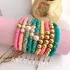 Bracelets de charme go2boho heishi disco de disco pulseira para mulheres amigas de garotas de cragy jóias de pérolas de argila