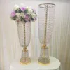 Party Decoration 10st) Factory Wholesale Center Pieces Wedding Crystal Akryl Guld/SLIVER Flower Stand Yudao1853