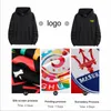 Erkek Hoodies Kış Peluş Hoodie Özel Uzun Kollu Kapşonlu Sıcak Ceket İşlemeli Logo Moda Düz Renk Sweatshirt