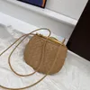 Weave Bags Crochet Tote Handbag Clutch Bags Shoulder Crossbody Handbags Metal handles Genuine Leather Wallet Internal Zipper Pocket Small Purse