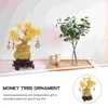 Dekoratif çiçekler Çin servetli ağaç para bonsai yemek masası dekor çakra değerli taş refahı cupcake dekorasyon iyi