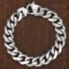 Bracciale in acciaio inossidabile 316L lucidato opaco moda catena per uomo Boy Cut Curb Cuban Link Maschio gioielli Hip Hop regalo 15mm HBM109 230511