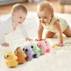 Electric/RC Animals Cute Swinging Magnetic Electronic Pets Walking Chicken Toys For Girls Chicks Set Children Link Trackless Random Road Condition 230512