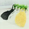 Shopping Bags Portable Reusable Grocery Bags Fruit Vegetable Bag Washable Cotton Mesh String Organic Organizer Handbag Short Handle Net Tote